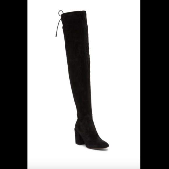 Aquatalia Shoes - NEW $595 AQUATALIA FLORENCIA SUEDE OVER THE KNEE OTK BOOT 7.5 BLACK